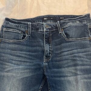 BKE Dark Blue Denim Jake Straight Jeans